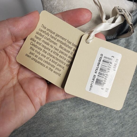 NEW HAUTE HIPPIE long sleeve gold sequin oversized pullover‎ sweater XS - Picture 10 of 14